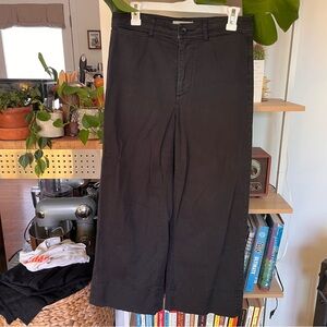 Everlane Black High-Rise Wide Leg Trousers